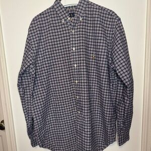 Ralph Lauren Plaid Oxford Button Down Shirt | Large Tall